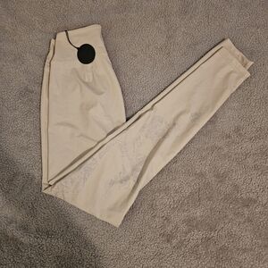 Aerie Offline Real Luxe Cream Pleather Leggings.